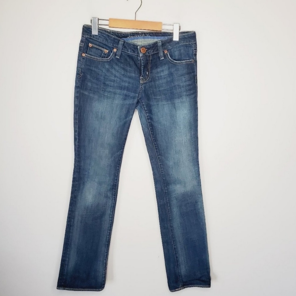 🟣American Eagle Jeans Women’s Straight 77 Size 6 - Picture 3 of 9